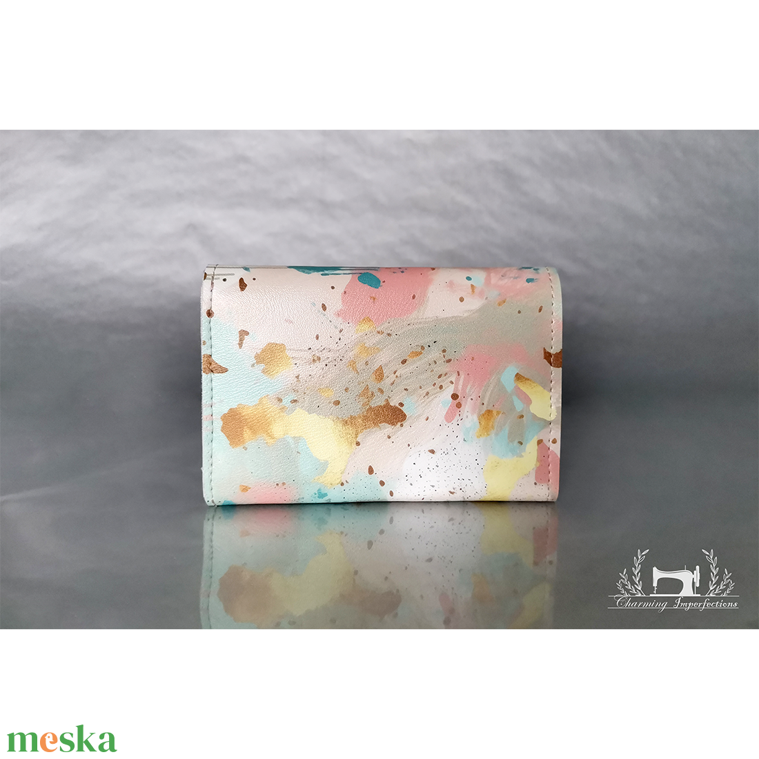 Festővászon   - parti minitárca - táska & tok - pénztárca & más tok - pénztárca - női pénztárca - Meska.hu