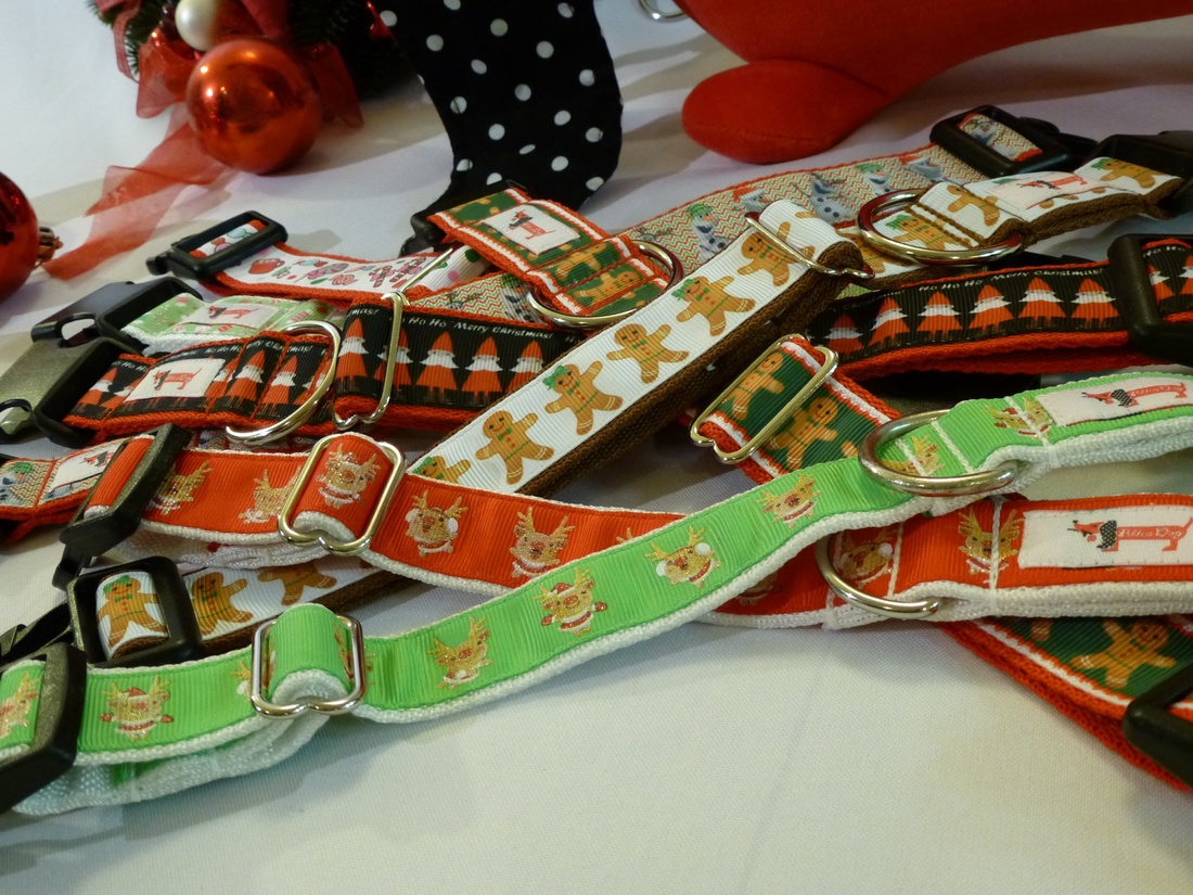 AKCIÓ!!! Polka Dog télapó karácsonyi mintás nyakörv-póráz szett -  - Meska.hu