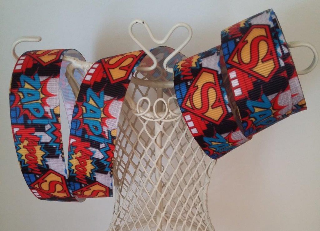 Polka Dog Superman mintás nyakörv-póráz szet -  - Meska.hu