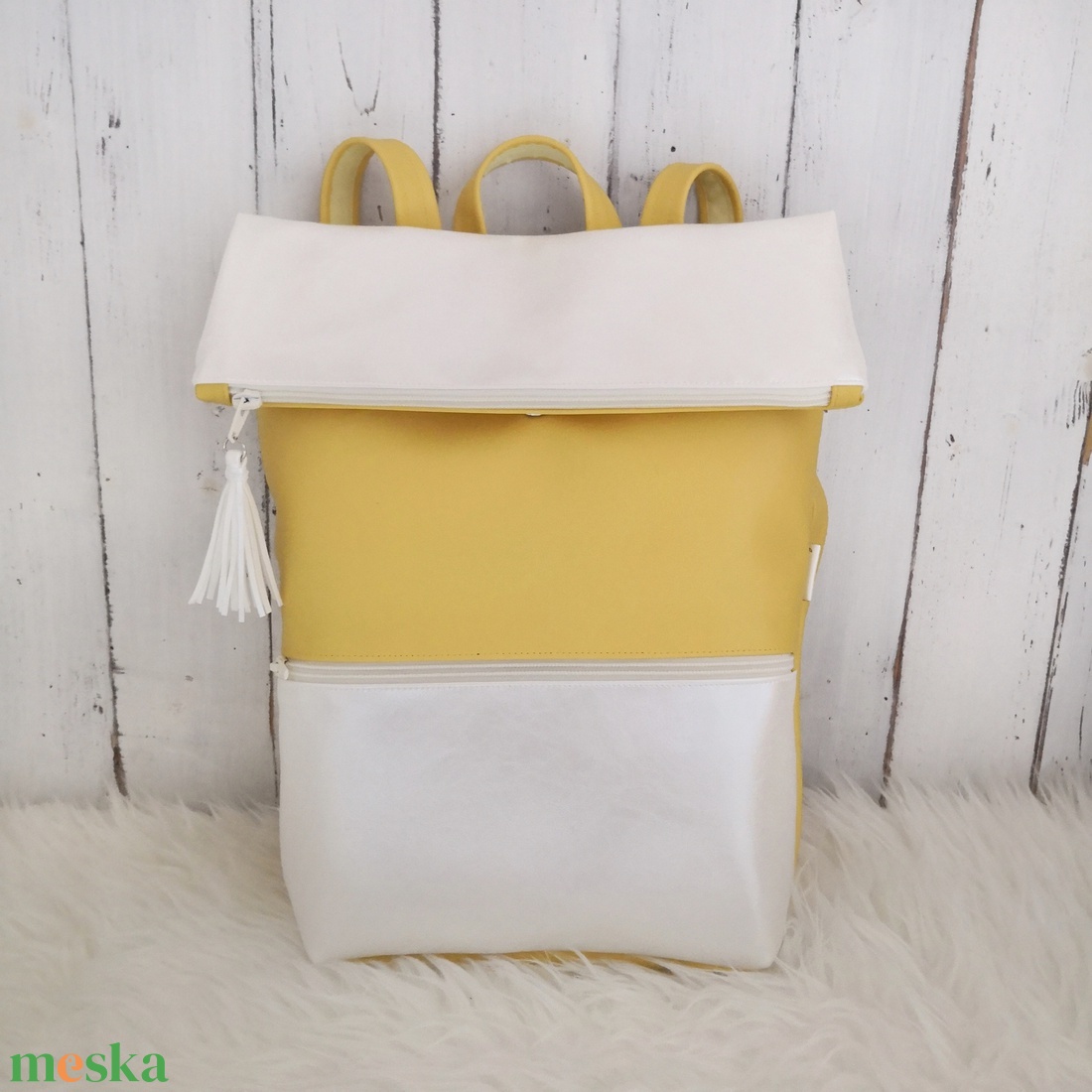 napsugár - gyöngyház gyémánt hátizsák - táska & tok - hátizsák - hátizsák - Meska.hu