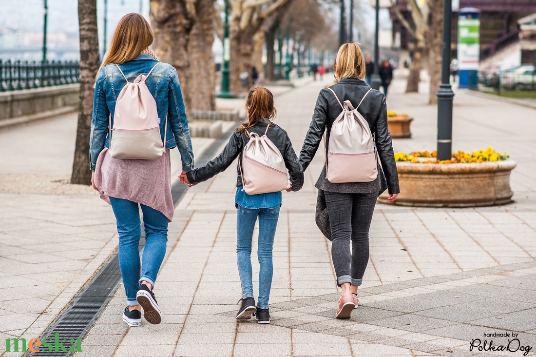 pezsgő - púder textilbőr gymbag - táska & tok - hátizsák - tornazsák, gymbag - Meska.hu