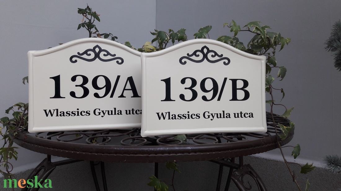 Házszám/utca tábla ornamentikus mintával - otthon & életmód - ház & kert - házszám - Meska.hu Házszám/utca tábla ornamentikus mintával - otthon & életmód - ház & kert - házszám - Meska.hu