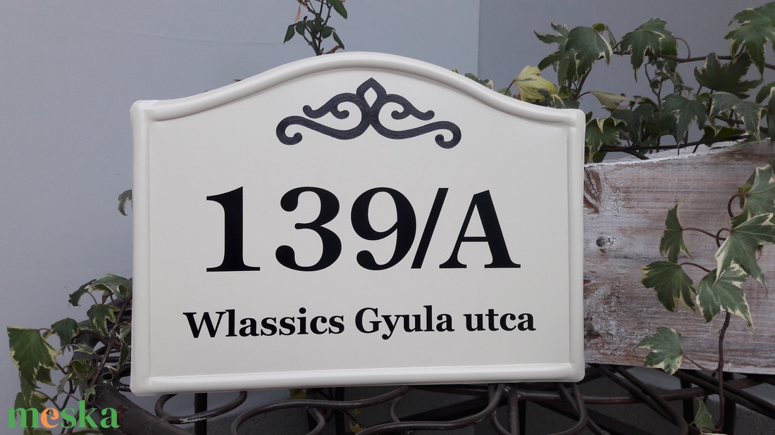 Házszám/utca tábla ornamentikus mintával - otthon & életmód - ház & kert - házszám - Meska.hu Házszám/utca tábla ornamentikus mintával - otthon & életmód - ház & kert - házszám - Meska.hu