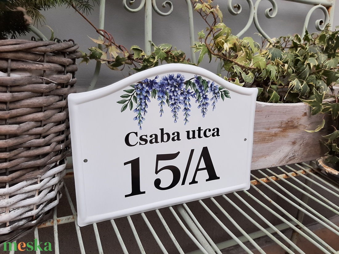 Házszám/utca tábla lilaakác mintával - otthon & életmód - ház & kert - házszám - Meska.hu Házszám/utca tábla lilaakác mintával - otthon & életmód - ház & kert - házszám - Meska.hu