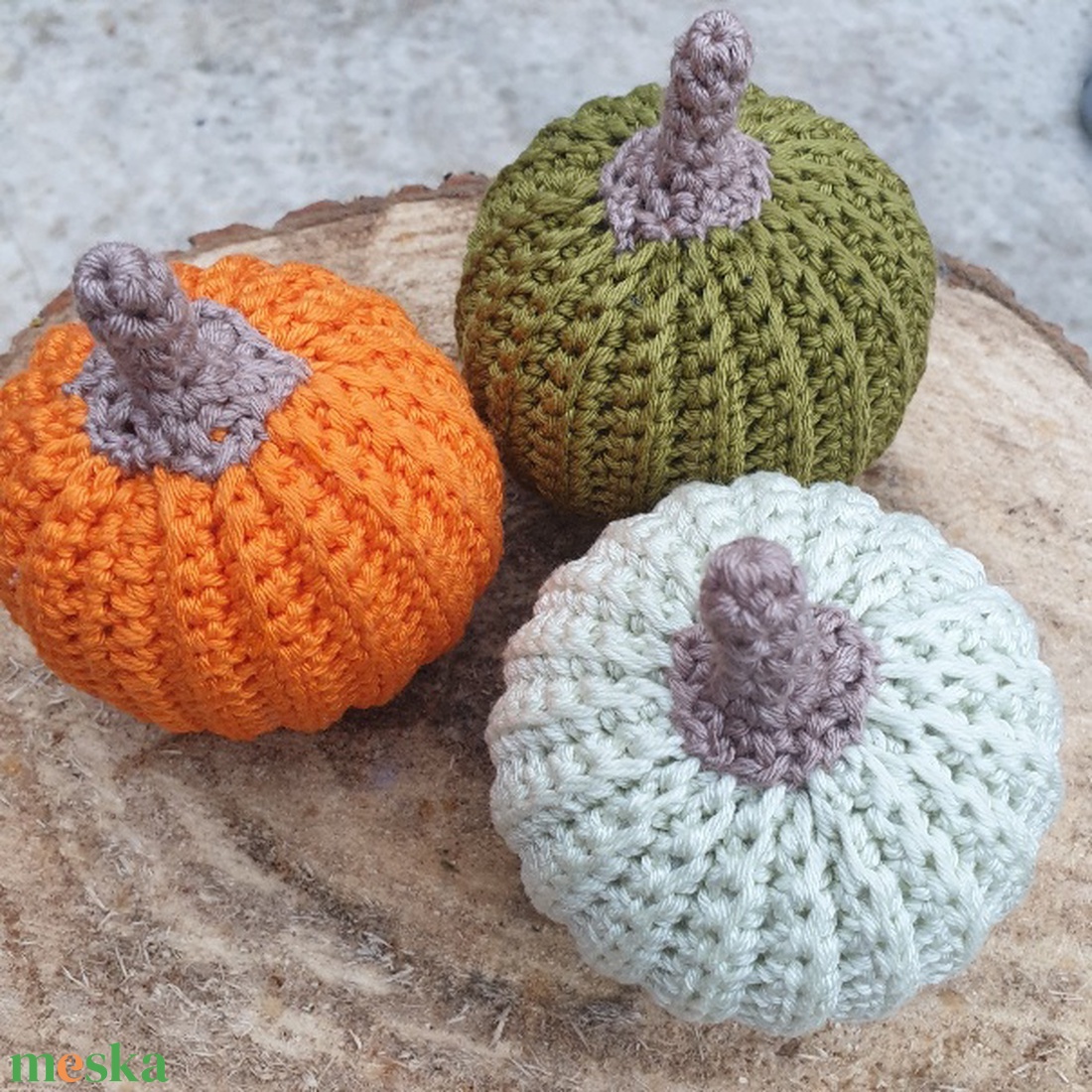 Horgolt tökszett - otthon & életmód - dekoráció - halloween - halloweeni dekoráció - Meska.hu Horgolt tökszett - otthon & életmód - dekoráció - halloween - halloweeni dekoráció - Meska.hu
