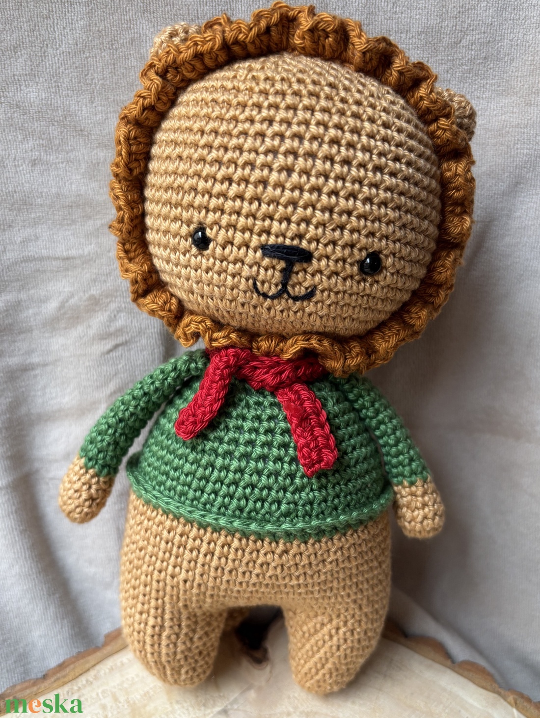 Horgolt oroszlán - játék & sport - plüssállat & játékfigura - más figura - Meska.hu