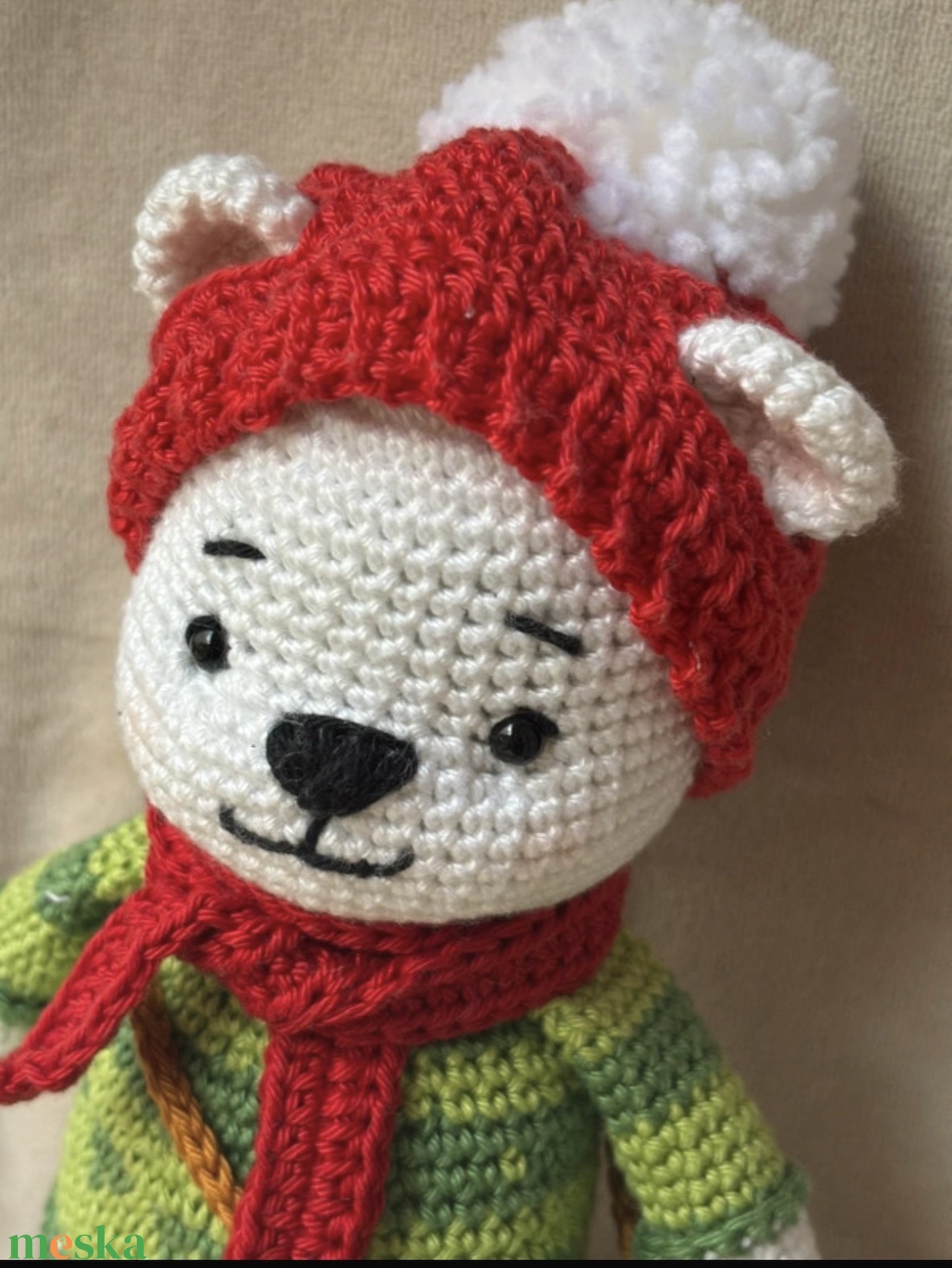 Horgolt sapis maci - játék & sport - plüssállat & játékfigura - maci - Meska.hu