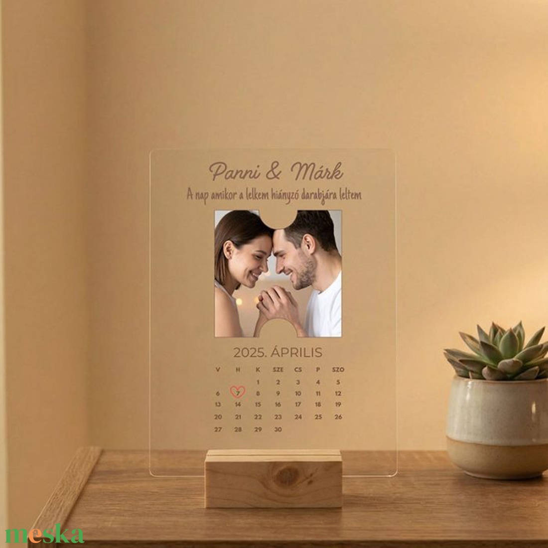 Egyedi akril kép - A nap amikor lelkem hiányzó darabjára leltem - otthon & életmód - dekoráció - kép & falikép - táblakép - Meska.hu