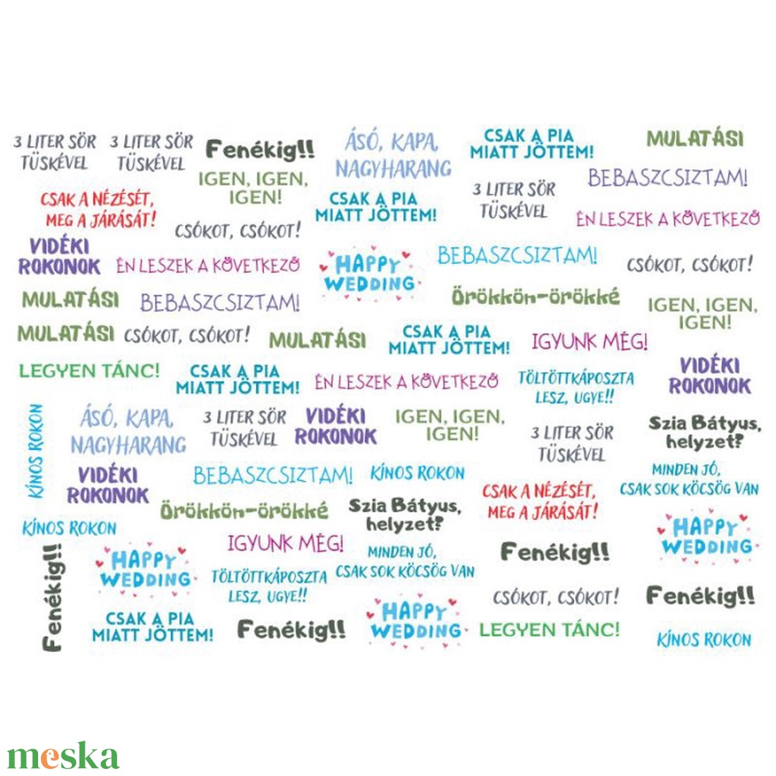 Esküvői ideiglenes tetoválás � vicces feliratokkal  - esküvő - emlék & ajándék - köszönőajándék - Meska.hu