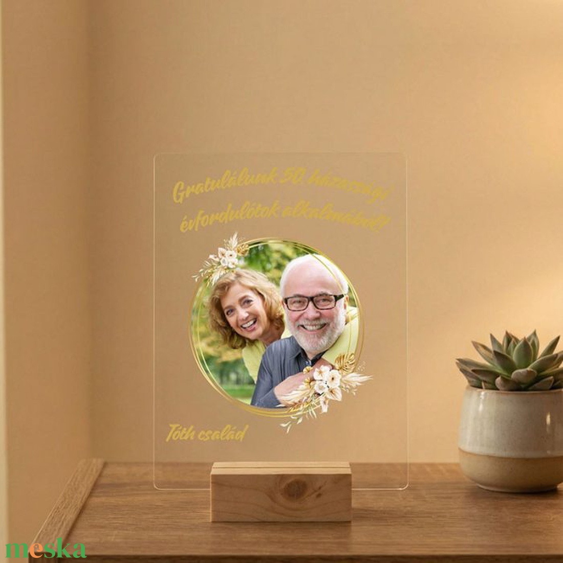 Egyedi fényképes akril kép házassági évfordulóra  - otthon & életmód - dekoráció - dísztárgy - Meska.hu