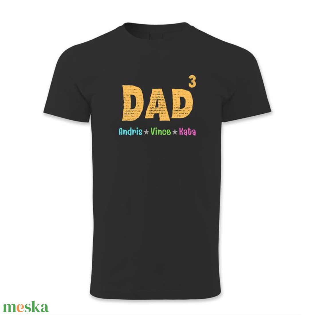 DAD a köbön feliratos apák napi póló gyereknevekkel - ruha & divat - férfi ruha - póló - Meska.hu