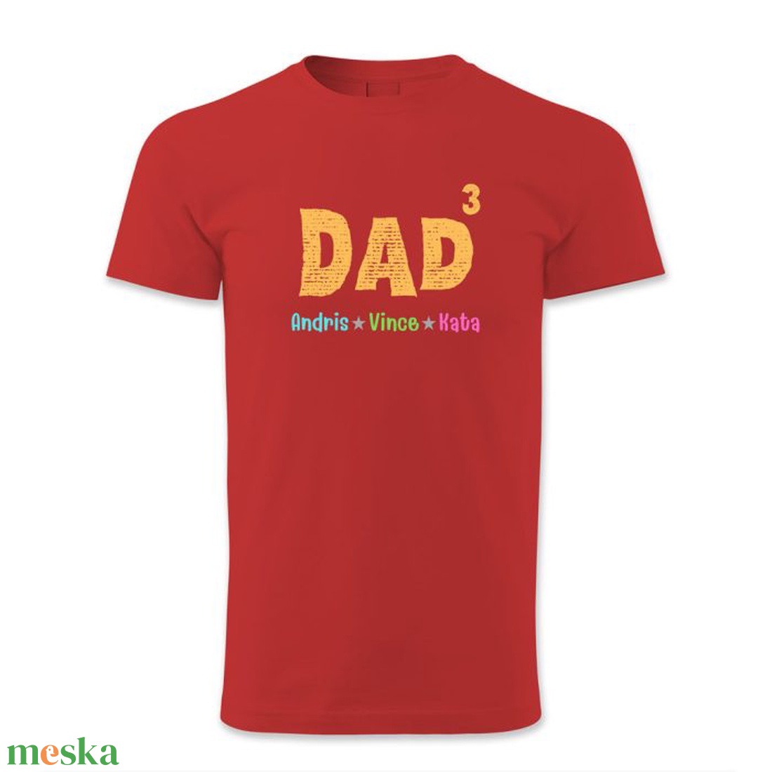 DAD a köbön feliratos apák napi póló gyereknevekkel - ruha & divat - férfi ruha - póló - Meska.hu