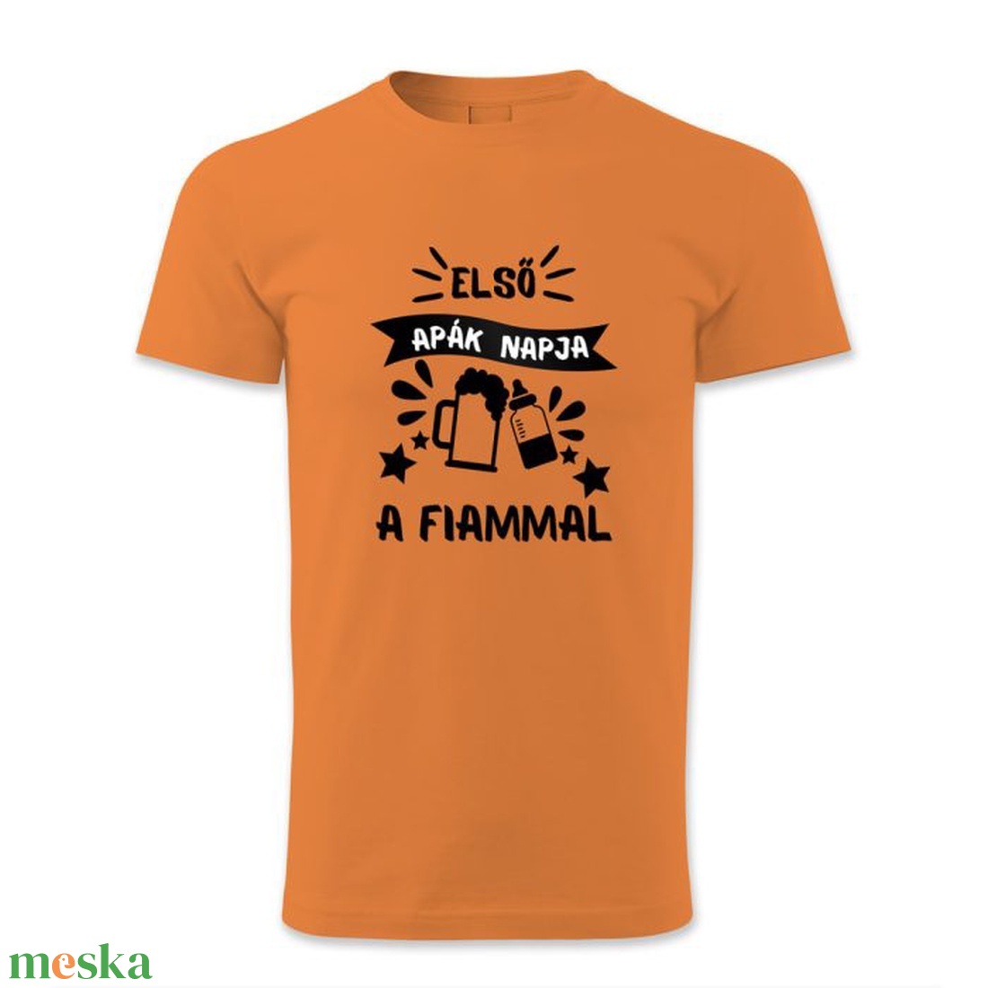 Az első Apák napja a fiammal feliratú póló - ruha & divat - férfi ruha - póló - Meska.hu