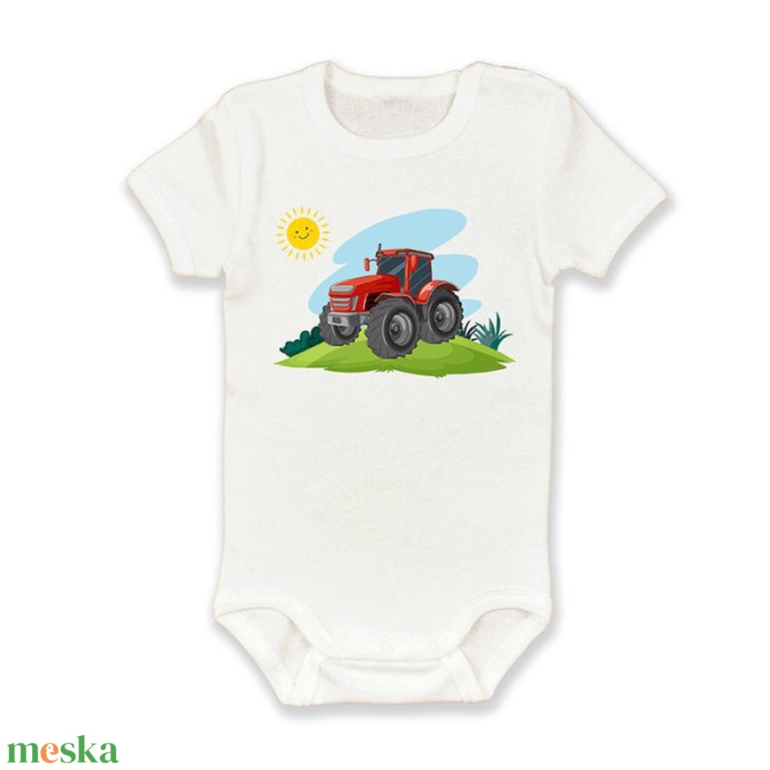 Traktoros baba body � a legkisebb rajongóknak! - baba - mama - babaruházat - baba body - Meska.hu
