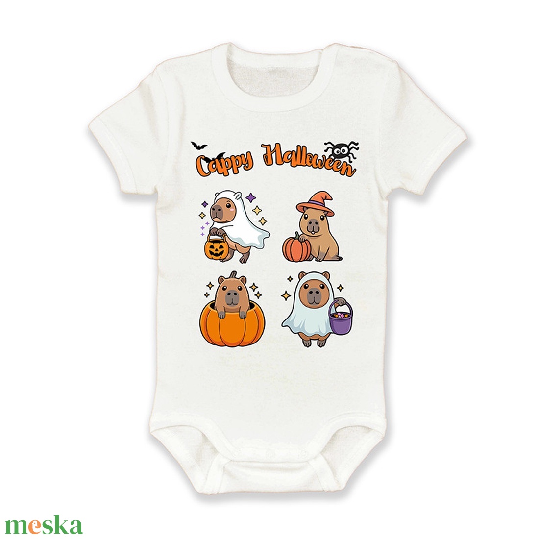 Cuki kapibara Halloween baba body / gyerek póló  - ruha & divat - gyerekruha - póló - Meska.hu
