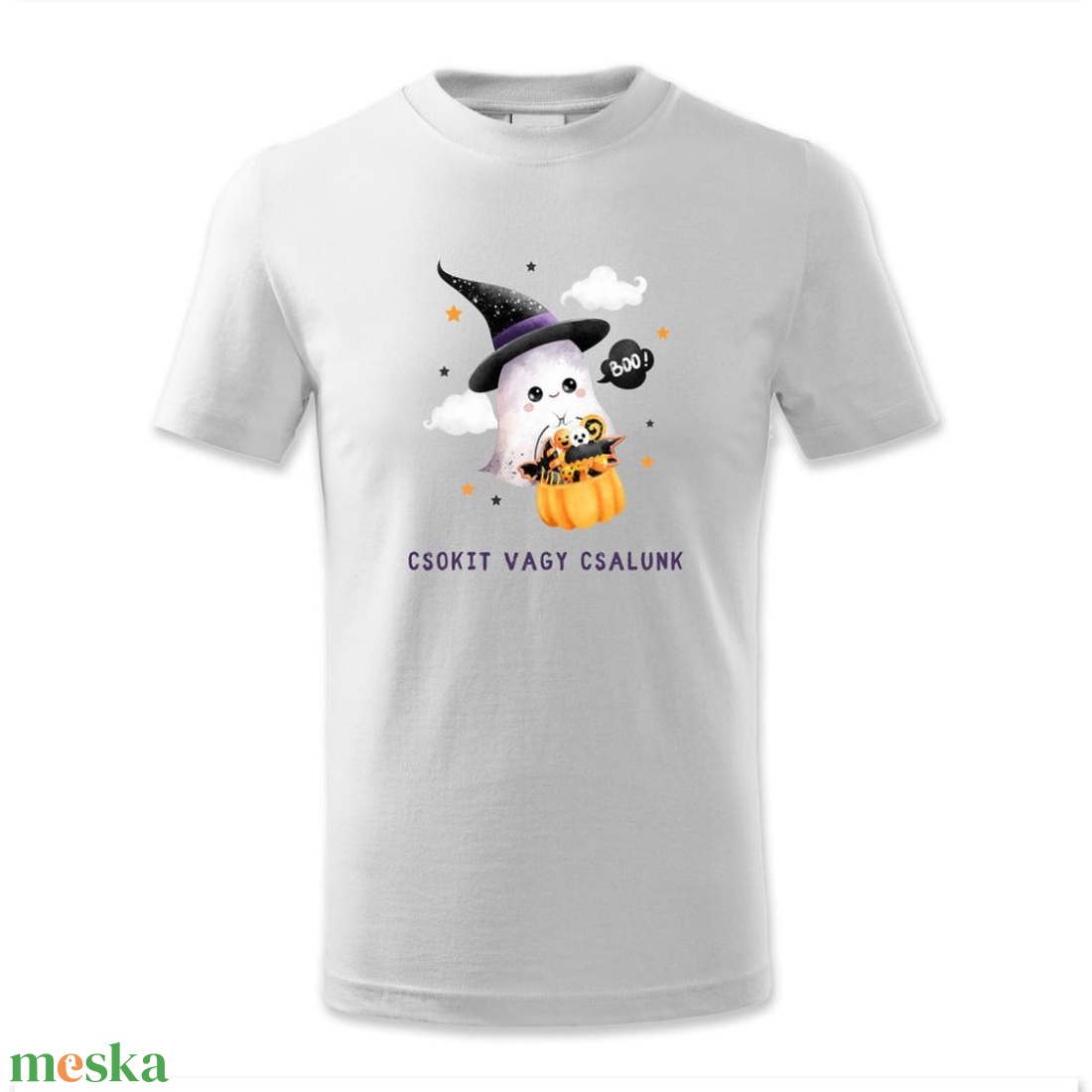 Csokit vagy csalunk? Boo! baba body / gyerek póló  - ruha & divat - gyerekruha - póló - Meska.hu
