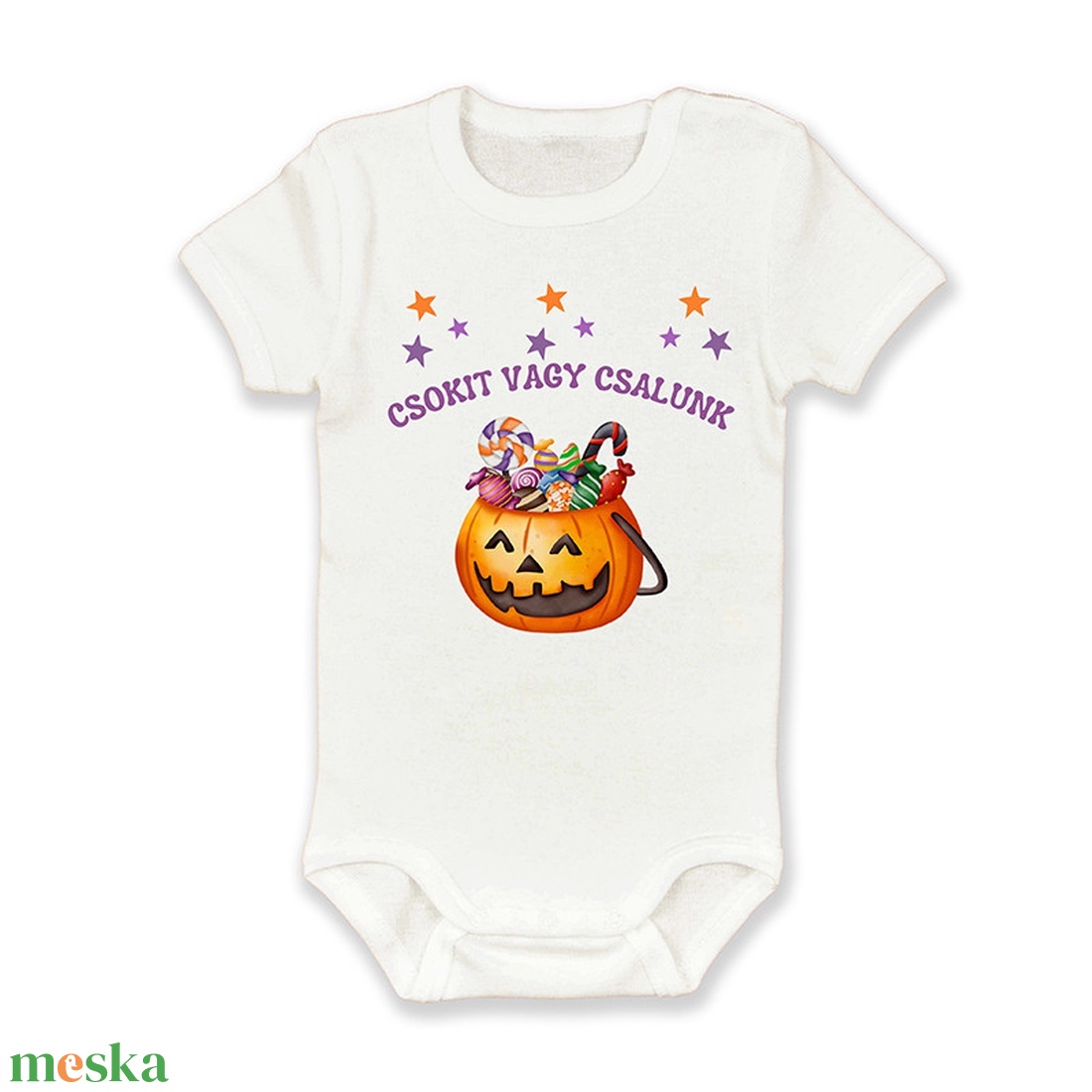 Csokit vagy csalunk! � Cukorkás Halloween gyerek póló és baba body - ruha & divat - gyerekruha - póló - Meska.hu