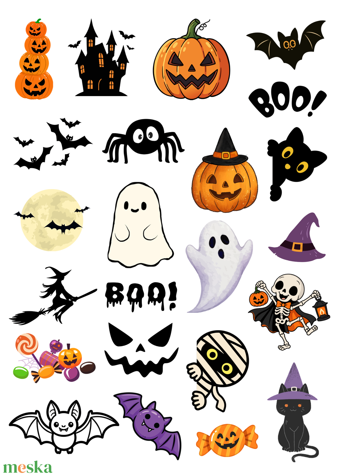 Halloween ideiglenes tetoválás � rémisztően cuki minták kicsiknek és nagyoknak! � A/4-es íven - otthon & életmód - papír, írószer - ideiglenes tetoválás - Meska.hu