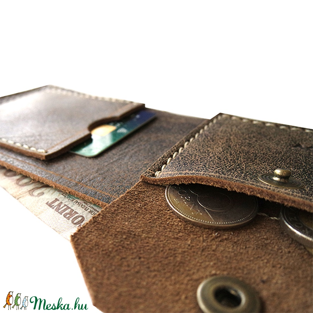 Bőr pénztárca kártyatartóval aprótartóval - Sötétbarna rusztikus marhabőr - Férfi tárca - Marsabit - Polokov Leather - táska & tok - pénztárca & más tok - pénztárca - Meska.hu Bőr pénztárca kártyatartóval aprótartóval - Sötétbarna rusztikus marhabőr - Férfi tárca - Marsabit - Polokov Leather - táska & tok - pénztárca & más tok - pénztárca - Meska.hu