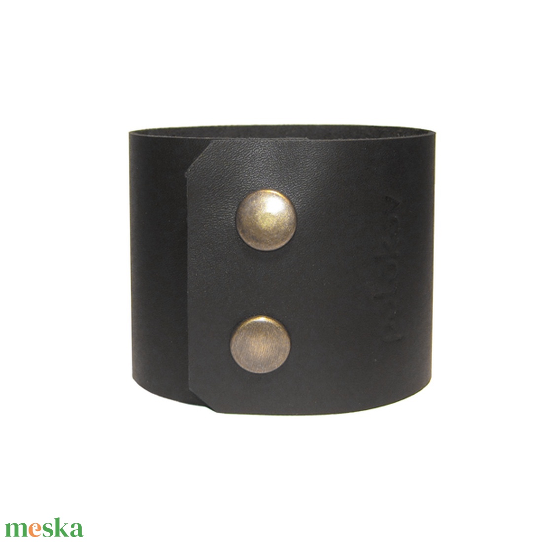 Minimal Black - Fekete bőr karkötő - 5 cm széles - Antikolt patentos - ékszer - karkötő - széles karkötő - Meska.hu Minimal Black - Fekete bőr karkötő - 5 cm széles - Antikolt patentos - ékszer - karkötő - széles karkötő - Meska.hu