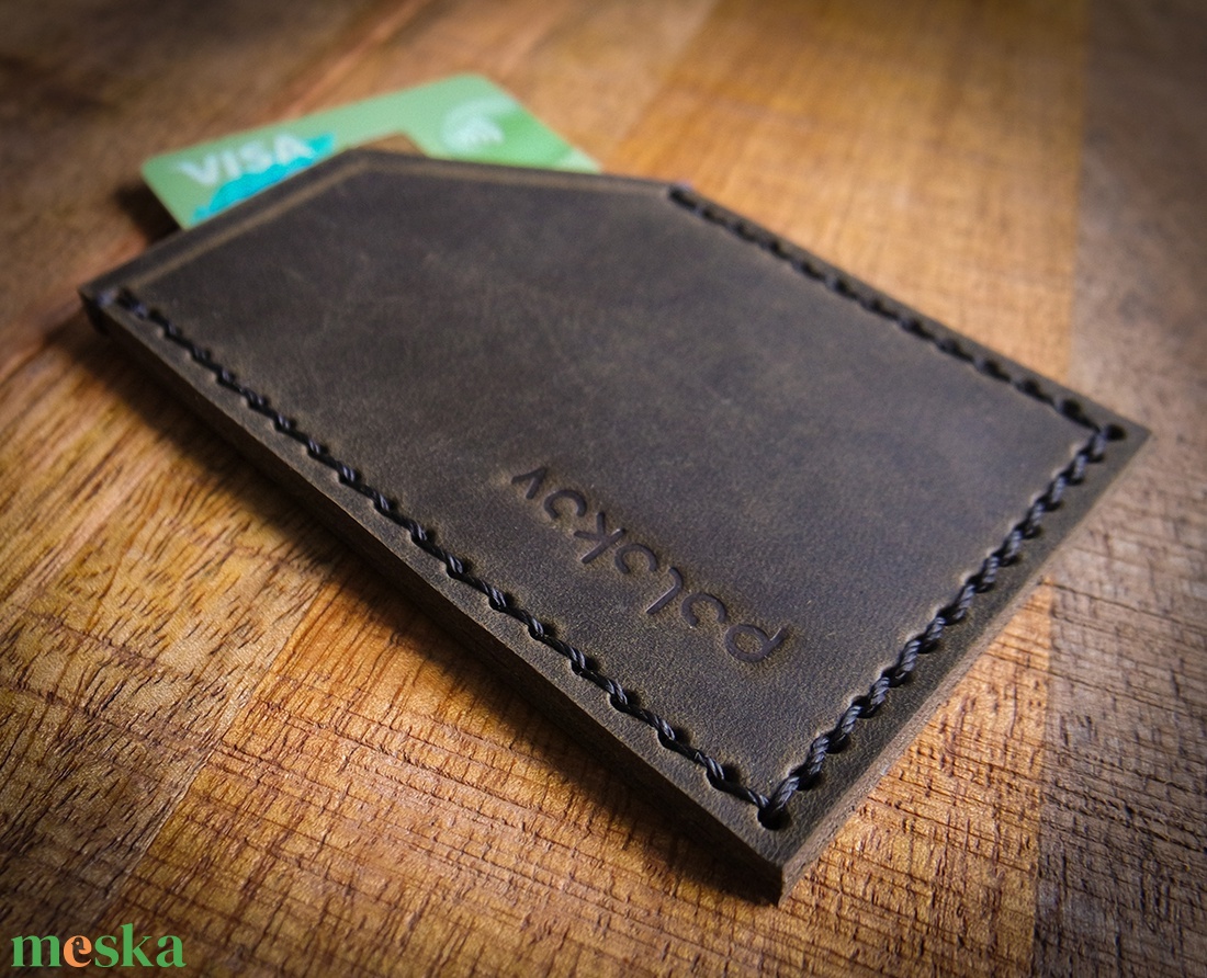 TEXAS Pull-Up - Bankkártya tok - 1 rekesz - Álló - 7 x 9,5 cm - Polokov Leather Goods - táska & tok - pénztárca & más tok - kártyatartó & irattartó - Meska.hu