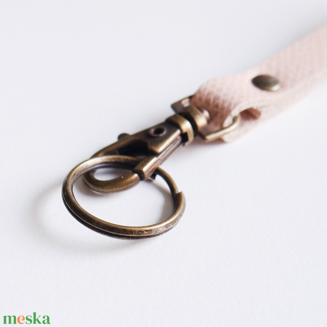 Sand Salmon MINI Karabineres duplakarikás kulcstartó - táska & tok - kulcstartó & táskadísz - kulcstartó - Meska.hu