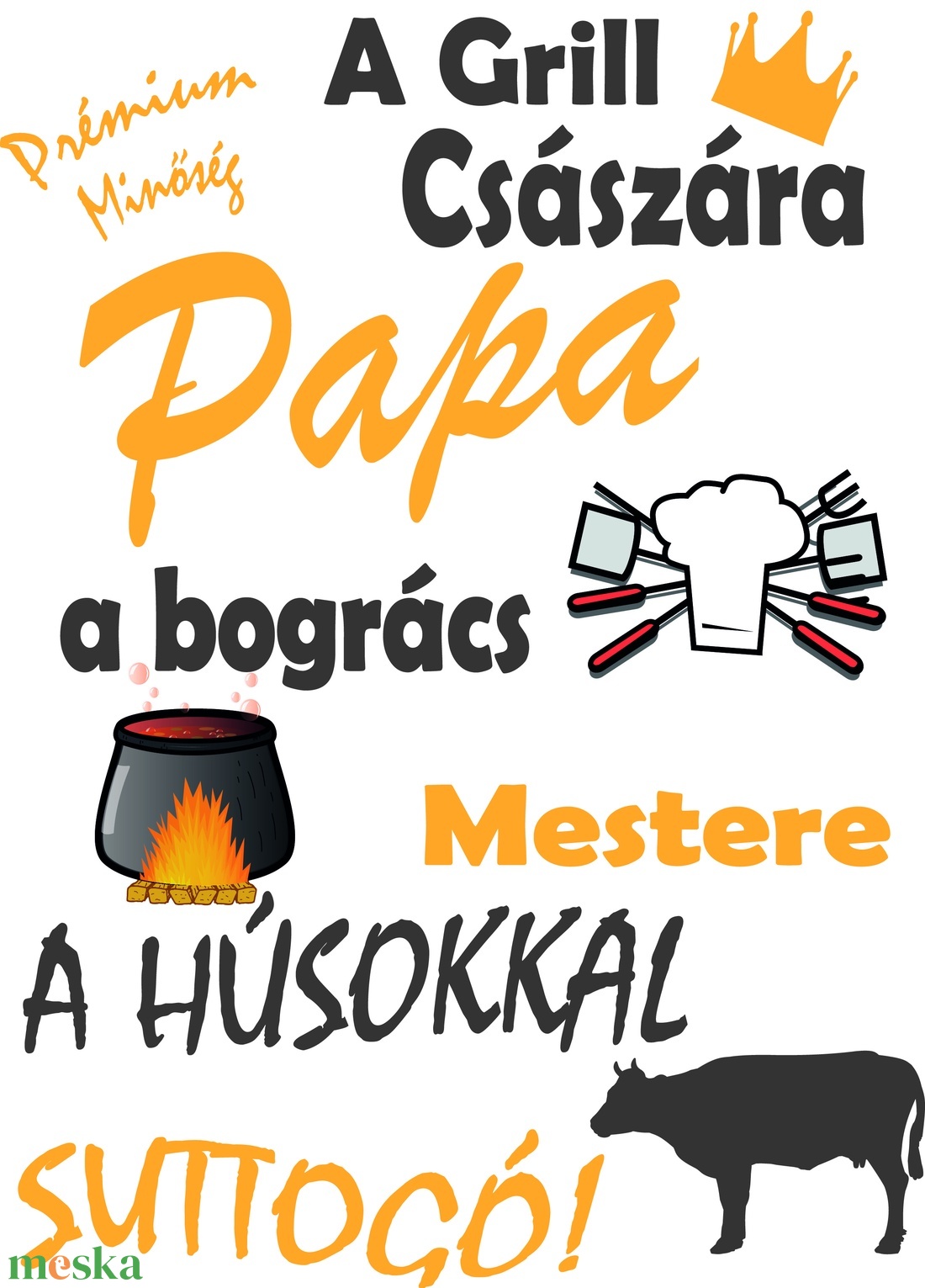 A grill császára kötény - otthon & életmód - konyhafelszerelés, tálalás - konyhai textil - kötény - Meska.hu A grill császára kötény - otthon & életmód - konyhafelszerelés, tálalás - konyhai textil - kötény - Meska.hu