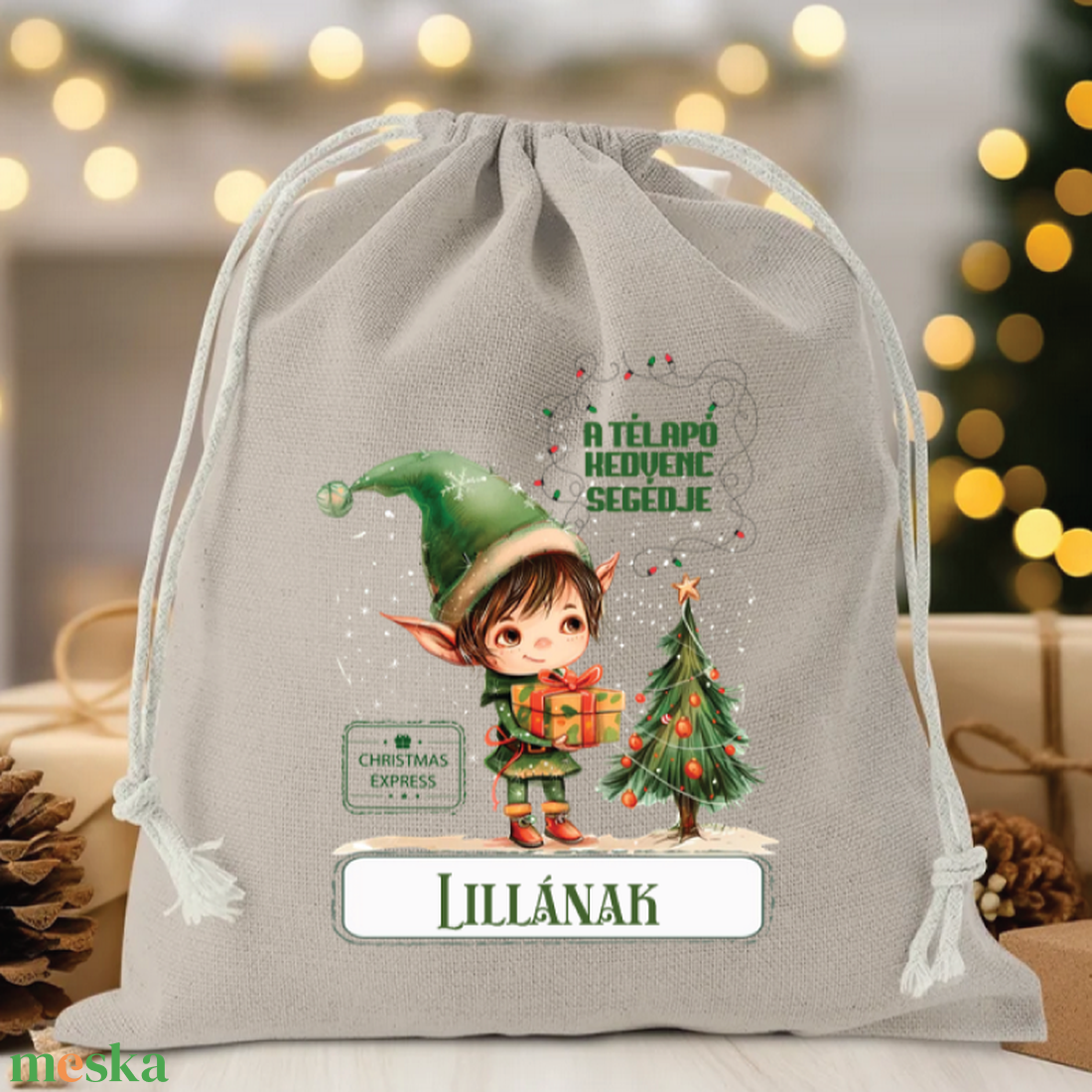  Különleges Küldemény- Manó- Egyedi Mikulászsák  - karácsony - mikulás - mikulás zsák - Meska.hu