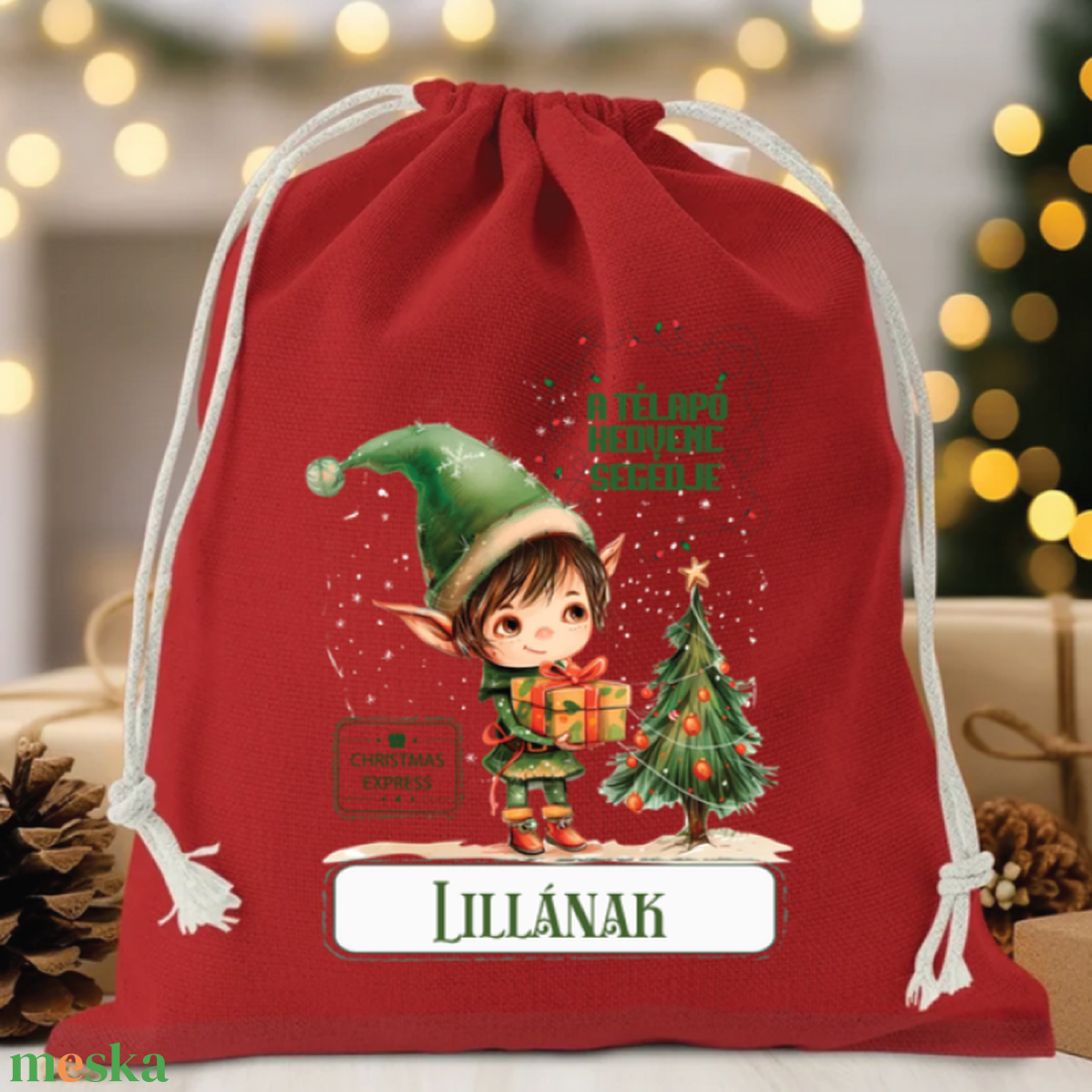  Különleges Küldemény- Manó- Egyedi Mikulászsák  - karácsony - mikulás - mikulás zsák - Meska.hu
