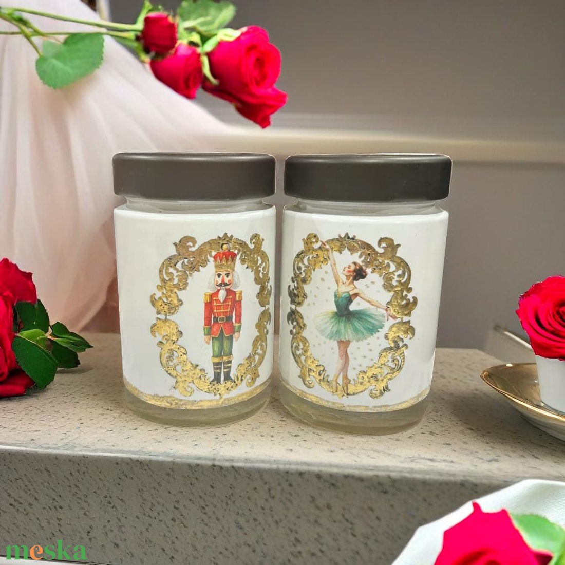 Diótörő  Illatgyertya szett - karácsony - karácsonyi lakásdekoráció - karácsonyi illatgyertya, mécses - Meska.hu