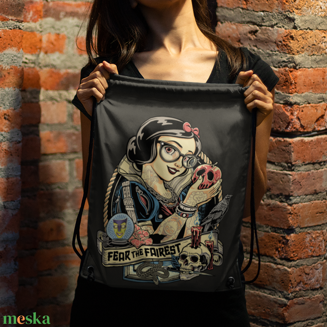 Fear the Fairest  Alternatív, dark-art tornazsák - táska & tok - hátizsák - tornazsák, gymbag - Meska.hu