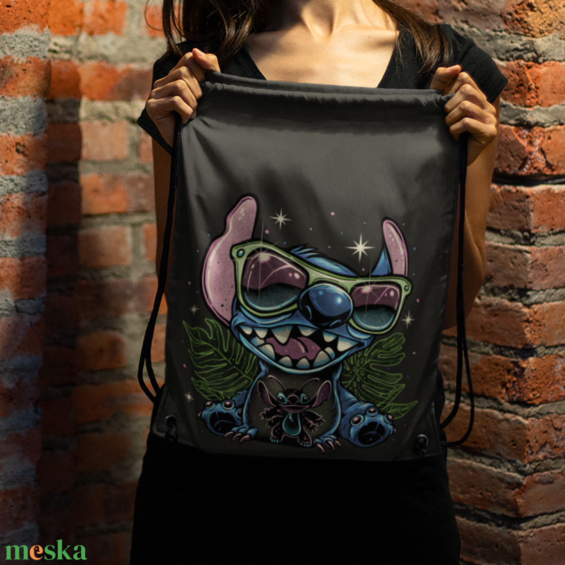 Cool Alien Vibes  Modern és vidám mintás tornazsák - táska & tok - hátizsák - tornazsák, gymbag - Meska.hu