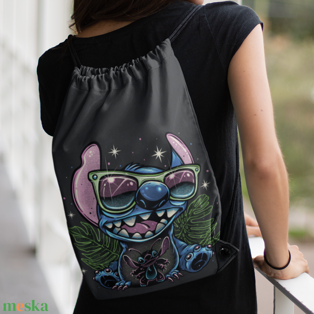 Cool Alien Vibes  Modern és vidám mintás tornazsák - táska & tok - hátizsák - tornazsák, gymbag - Meska.hu