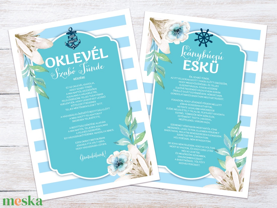 Lánybúcsú Szett, 11 db lap, A4 méret - művészet - grafika & illusztráció - digitális - Meska.hu