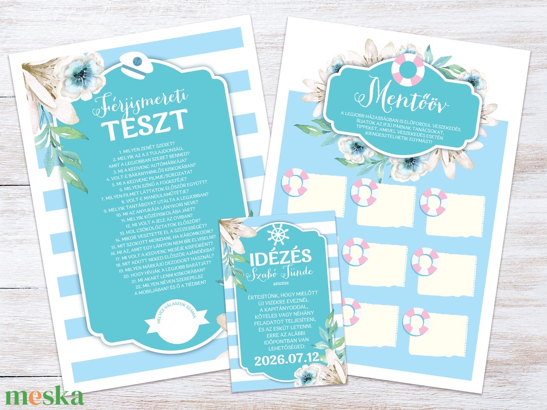 Lánybúcsú Szett, 11 db lap, A4 méret - művészet - grafika & illusztráció - digitális - Meska.hu