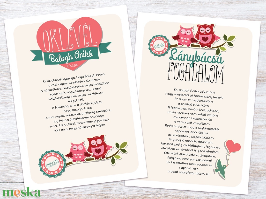 Mini Lánybúcsú Szett - művészet - grafika & illusztráció - digitális - Meska.hu