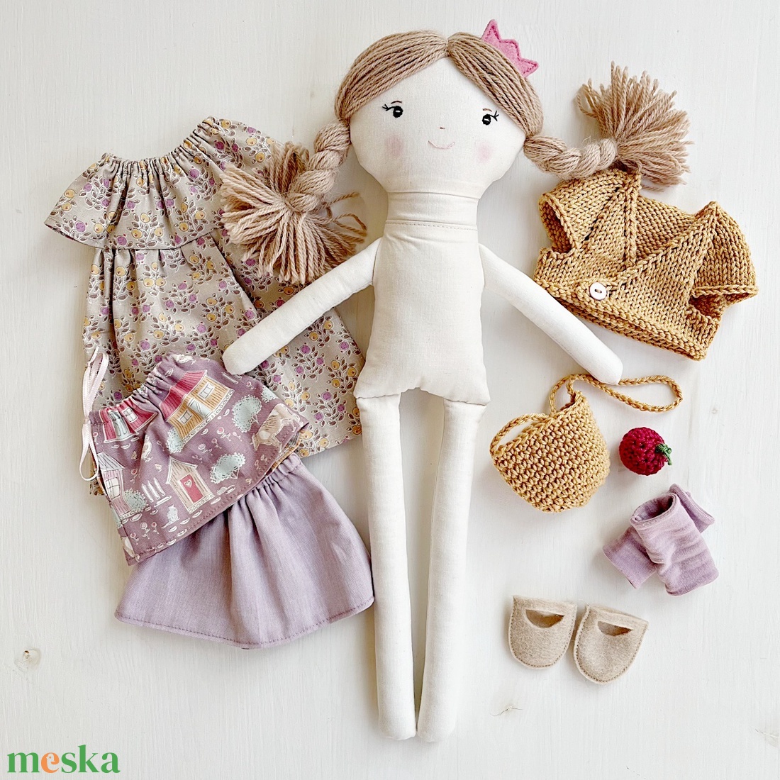  Panni textilbaba - játék & sport - baba & babaház - öltöztethető baba - Meska.hu