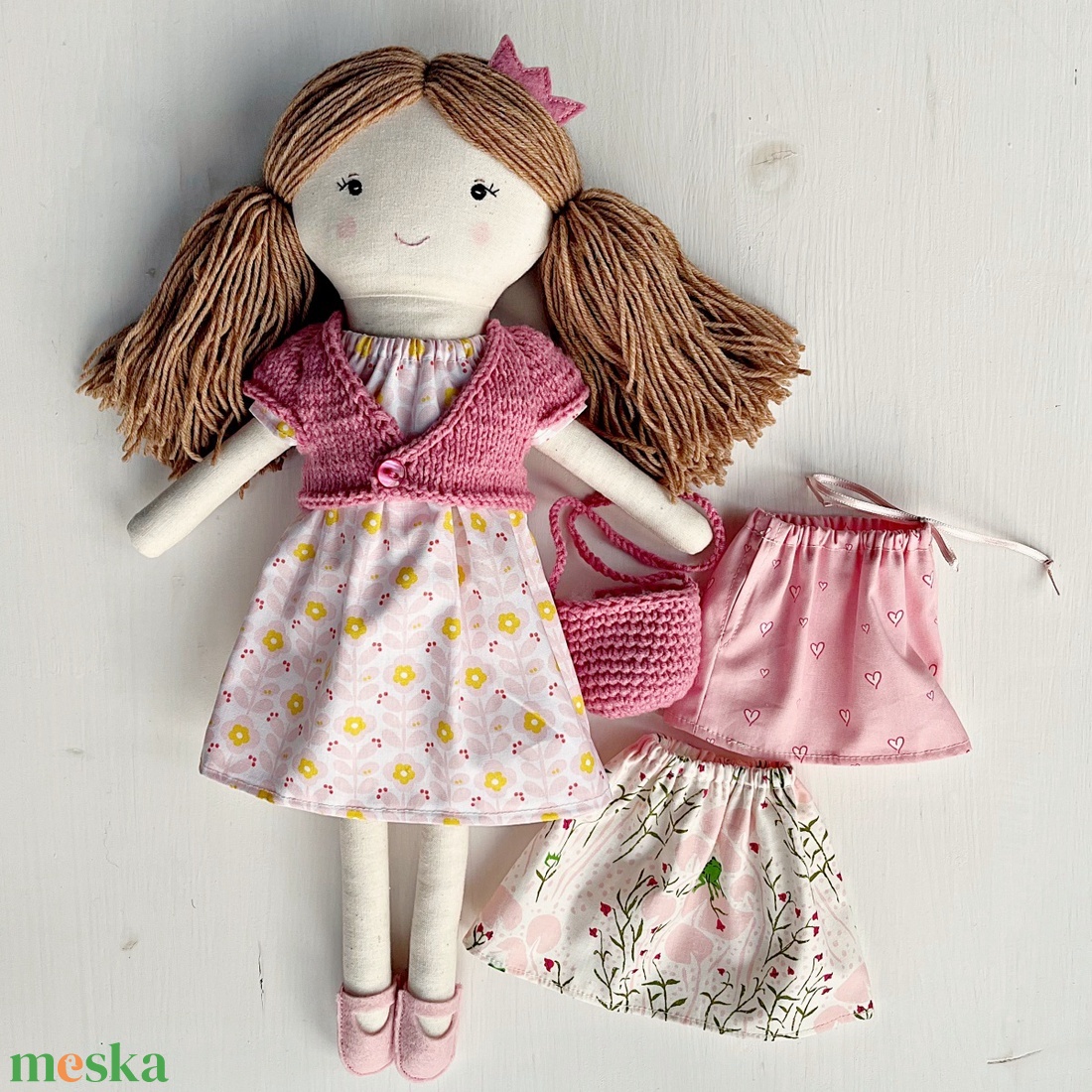  Bella textilbaba - játék & sport - baba & babaház - öltöztethető baba - Meska.hu