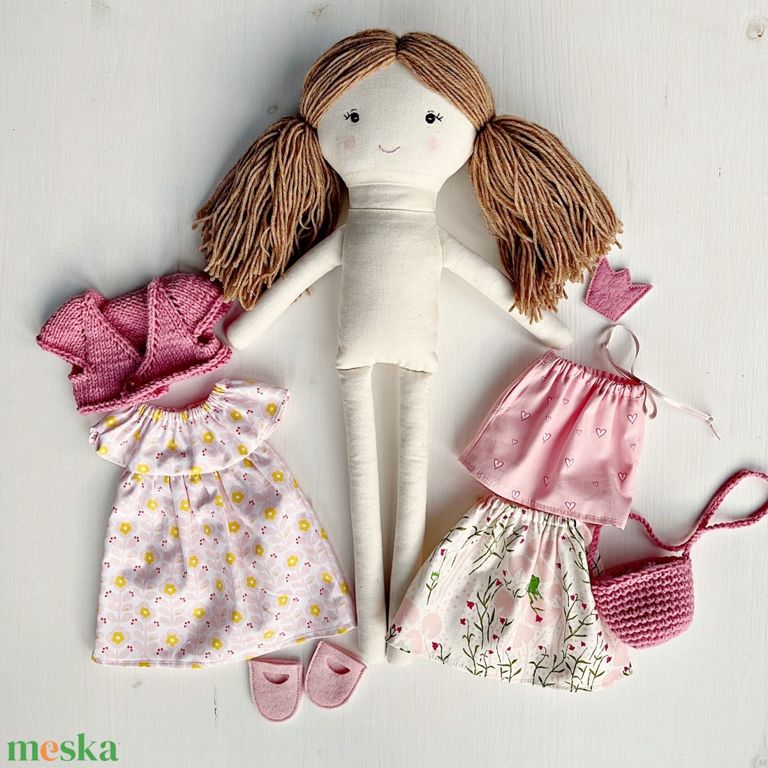  Bella textilbaba - játék & sport - baba & babaház - öltöztethető baba - Meska.hu