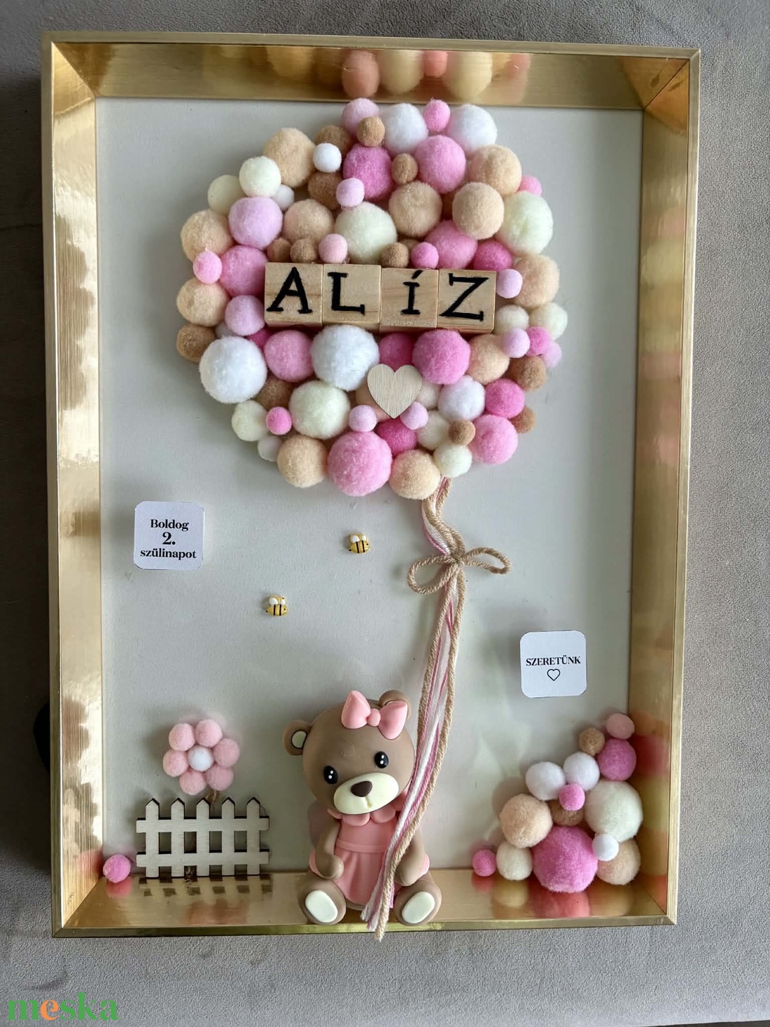 Pompon Memories - egyedi, neves, kézzel készített gyerekszoba dekoráció - baba - mama - babaszoba dekoráció - babanév dekoráció - Meska.hu