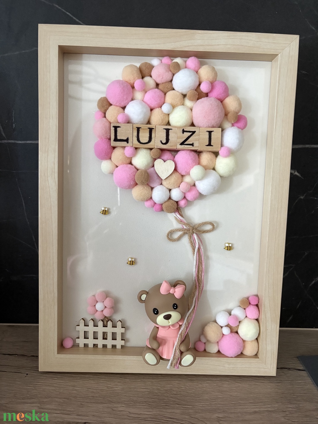 Pompon Memories - egyedi, neves, kézzel készített gyerekszoba dekoráció - baba - mama - babaszoba dekoráció - babanév dekoráció - Meska.hu
