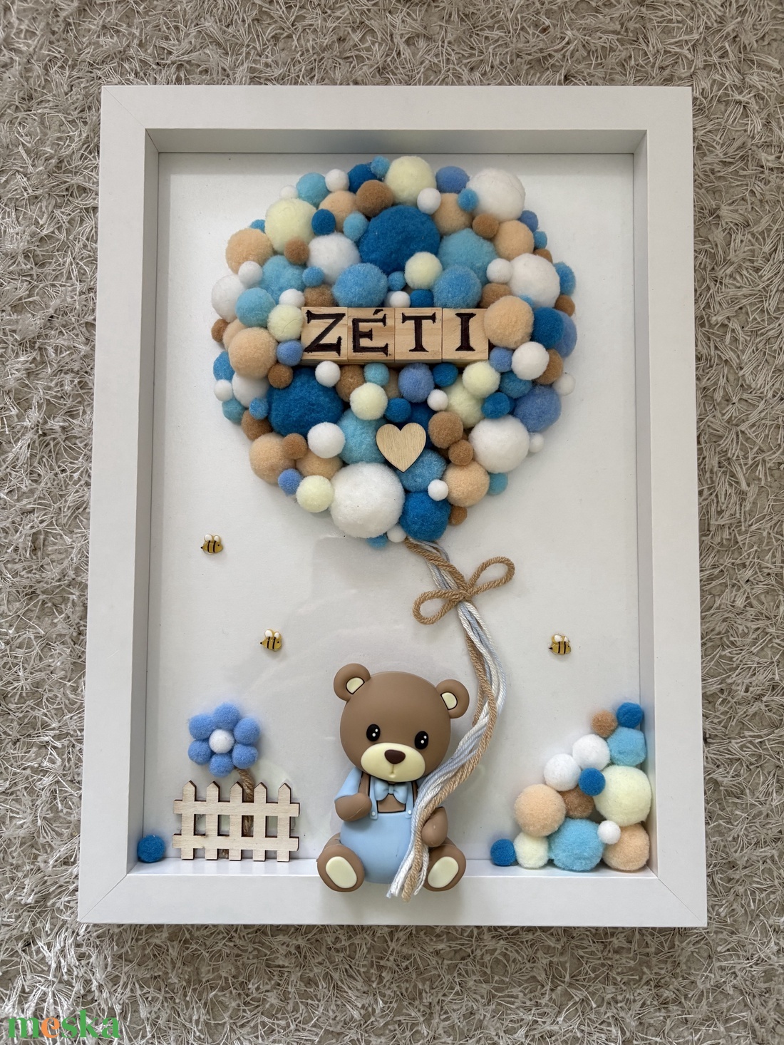 Pompon Memories - egyedi, neves, kézzel készített gyerekszoba dekoráció - baba - mama - babaszoba dekoráció - babanév dekoráció - Meska.hu