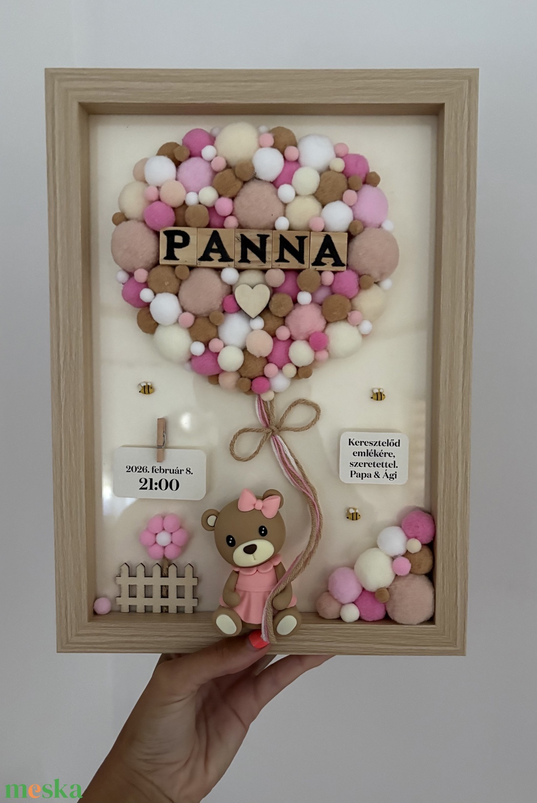 Pompon Memories - egyedi, neves, kézzel készített gyerekszoba dekoráció - baba - mama - babaszoba dekoráció - babanév dekoráció - Meska.hu