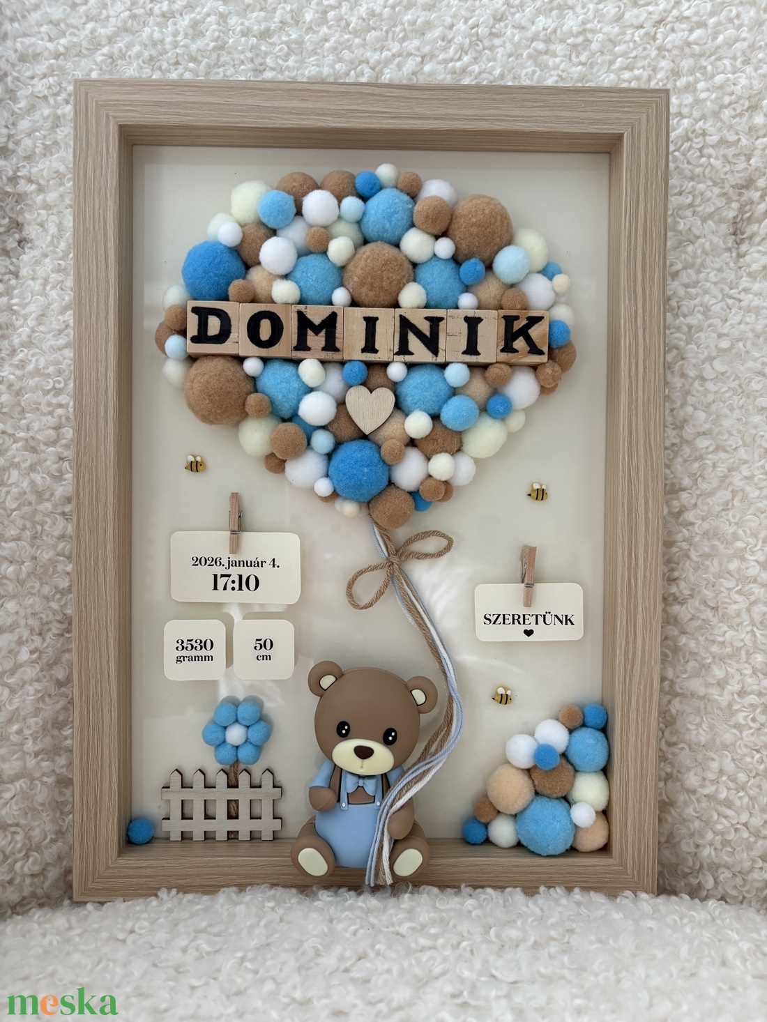 Pompon Memories - egyedi, neves, kézzel készített gyerekszoba dekoráció - baba - mama - babaszoba dekoráció - babanév dekoráció - Meska.hu