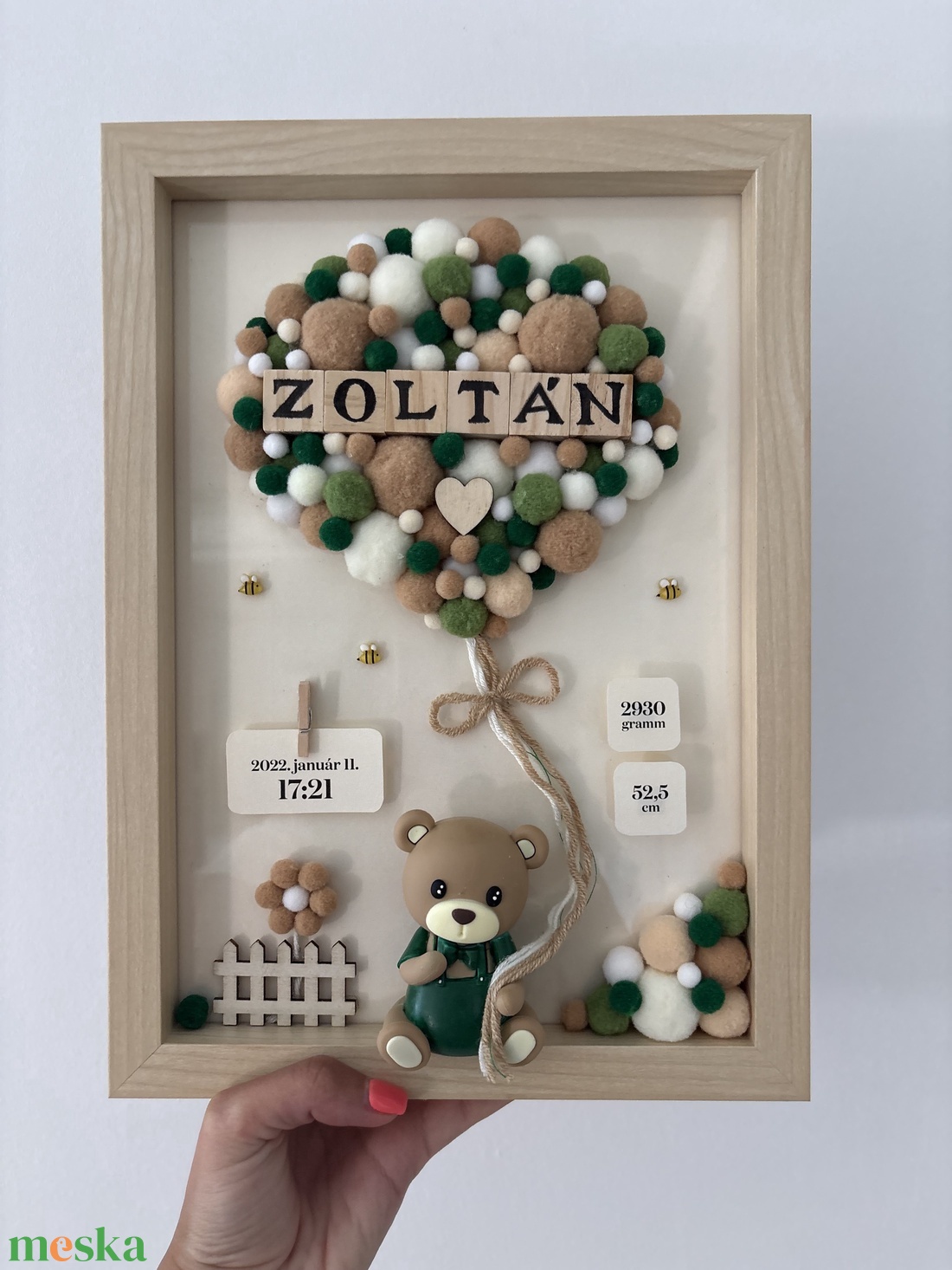 Pompon Memories - egyedi, neves, kézzel készített gyerekszoba dekoráció - baba - mama - babaszoba dekoráció - babanév dekoráció - Meska.hu