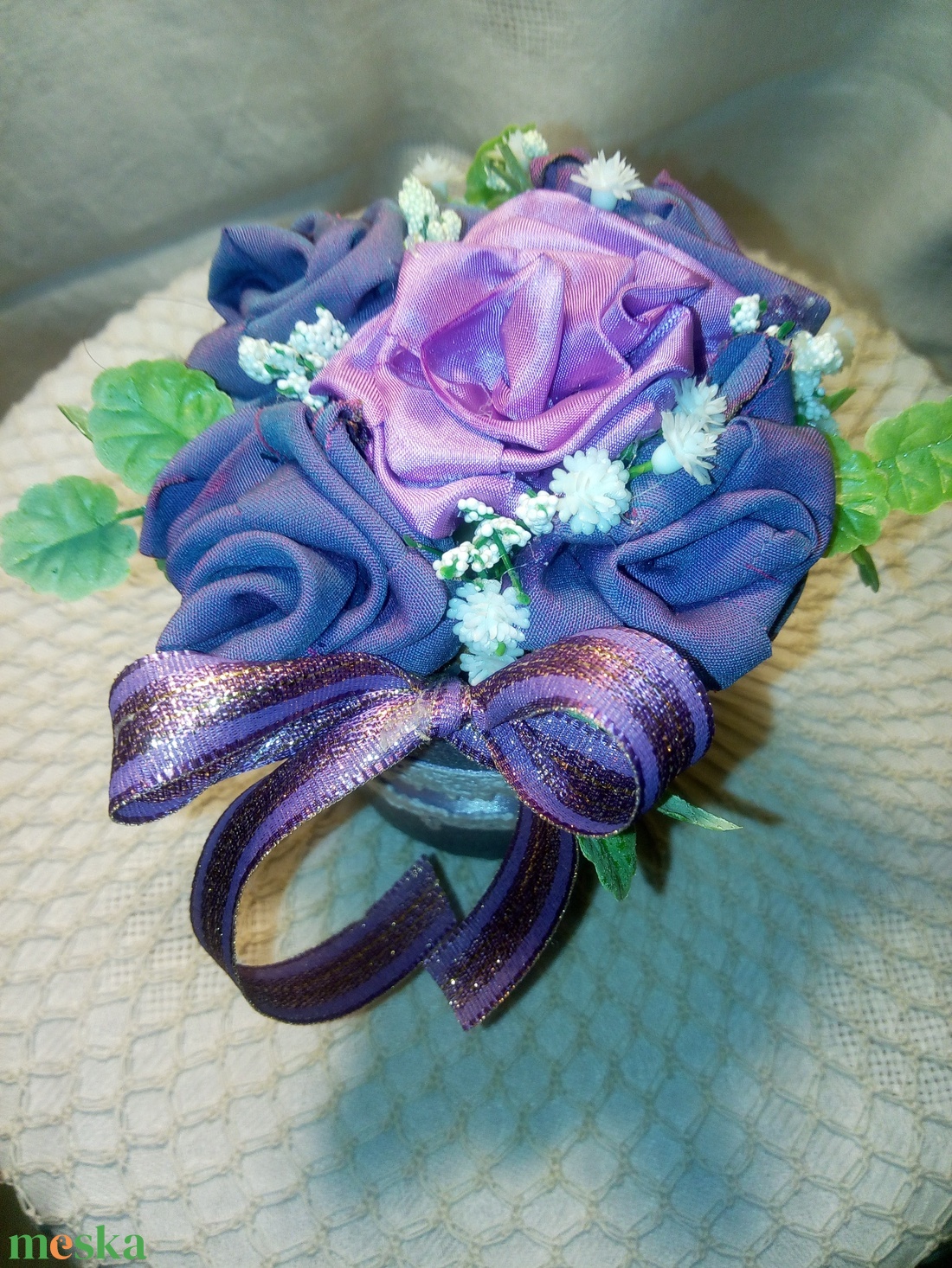 Kis lila virág doboz  - otthon & életmód - dekoráció - Meska.hu