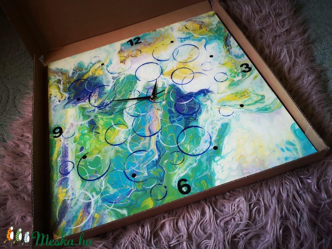 Fluidart óriás falióra  - otthon & életmód - dekoráció - Meska.hu