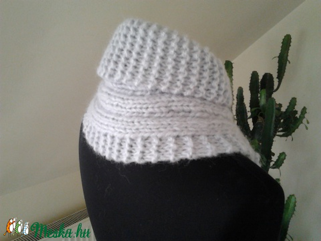 Szürke egyedi trendi kézzel kötött nyakmelegítő -  - Meska.hu