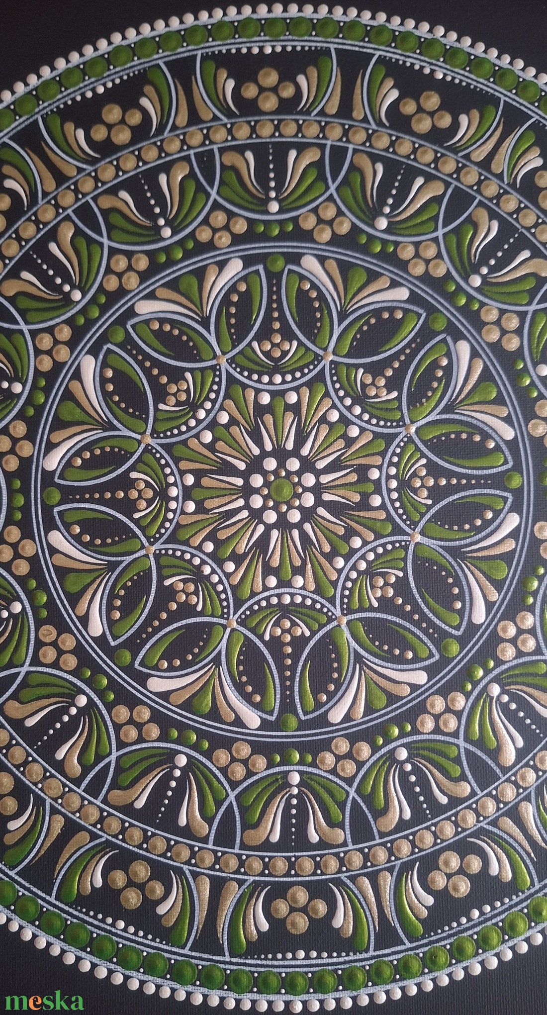 Gyógyító Mandala 40x30cm kézzel festett spirituális lakásdekoráció - művészet - festmény - akril - Meska.hu