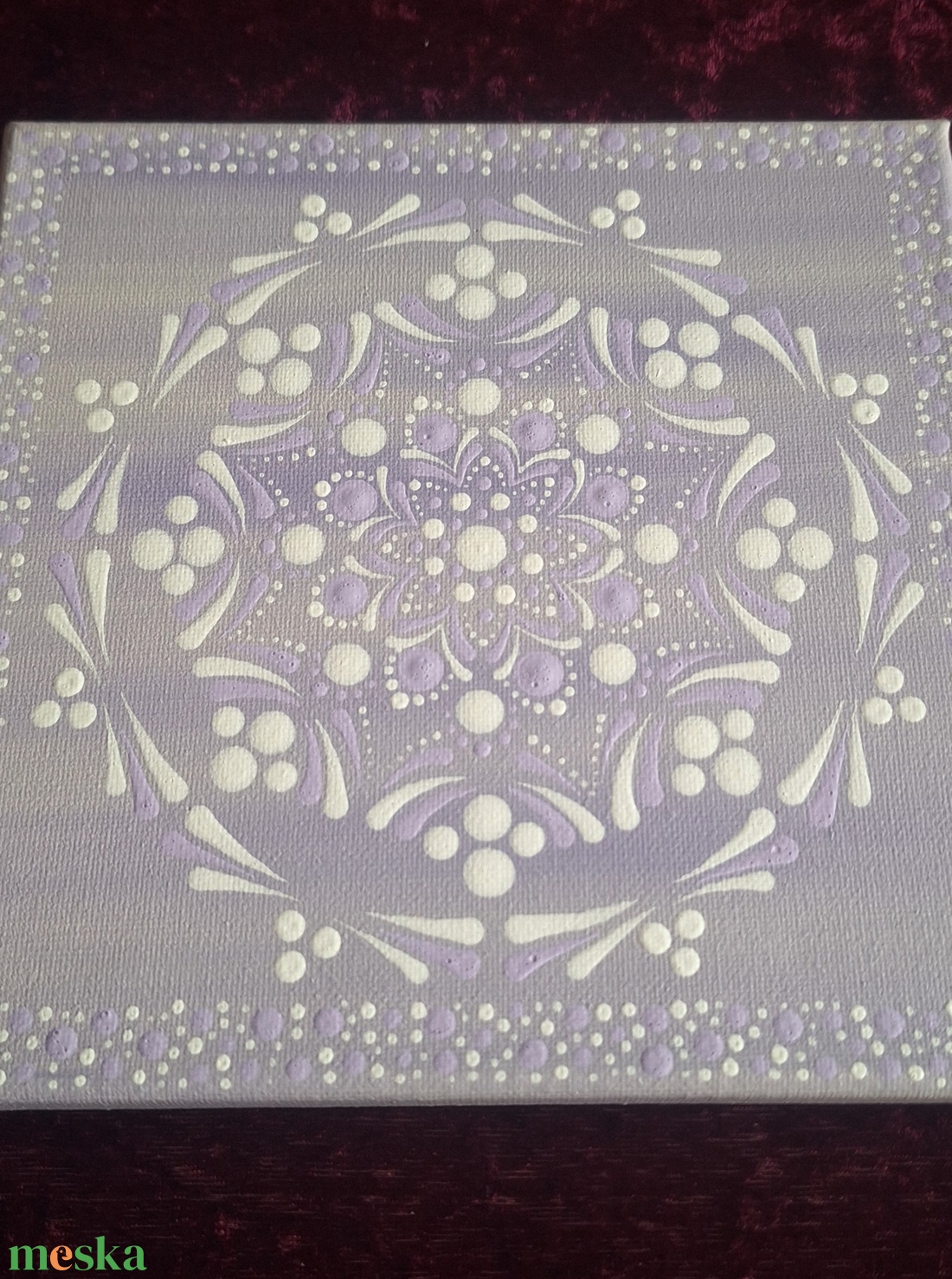 Pasztell varázs-Lila 20x20cm mandala - otthon & életmód - dekoráció - spiritualitás - mandala - Meska.hu
